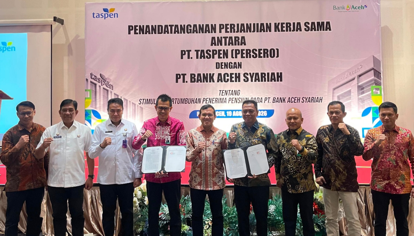 Bank Aceh Layani Pembayaran Pensiun 45.688 Purnabakti ASN, Sinergi TASPEN Diperkuat